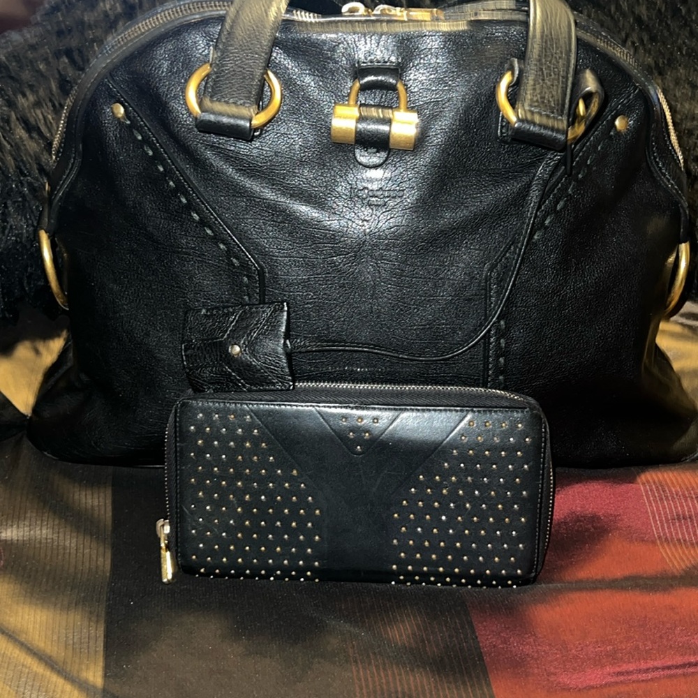 YSL MUSE Large satchel 🔥🔥🔥🔥 Preloved beautiful leather bag and wallet set!!